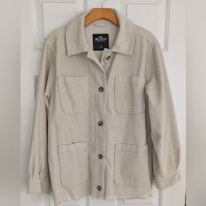 Hollister Beige Corduroy Utility Jacket